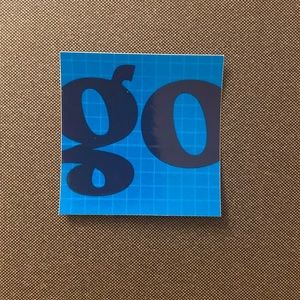 Patagonia “go” sticker